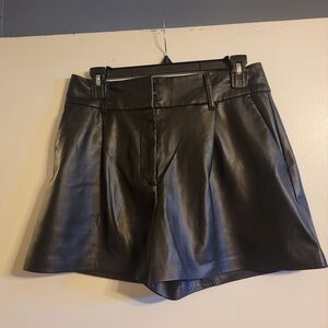 Faux Leather Express Shorts